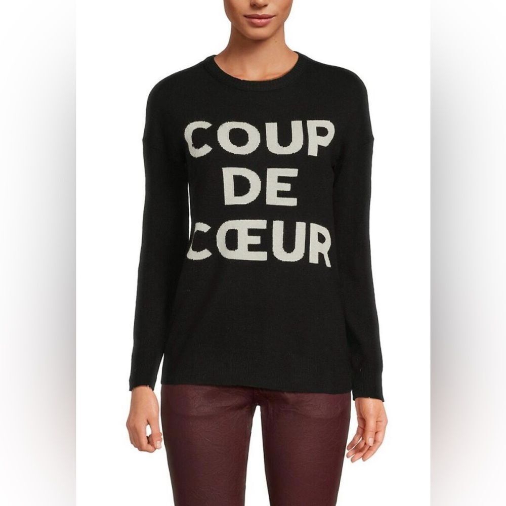 Zadig & Voltaire Gaby Coup De Coeur graphic wool and cashmere sweater